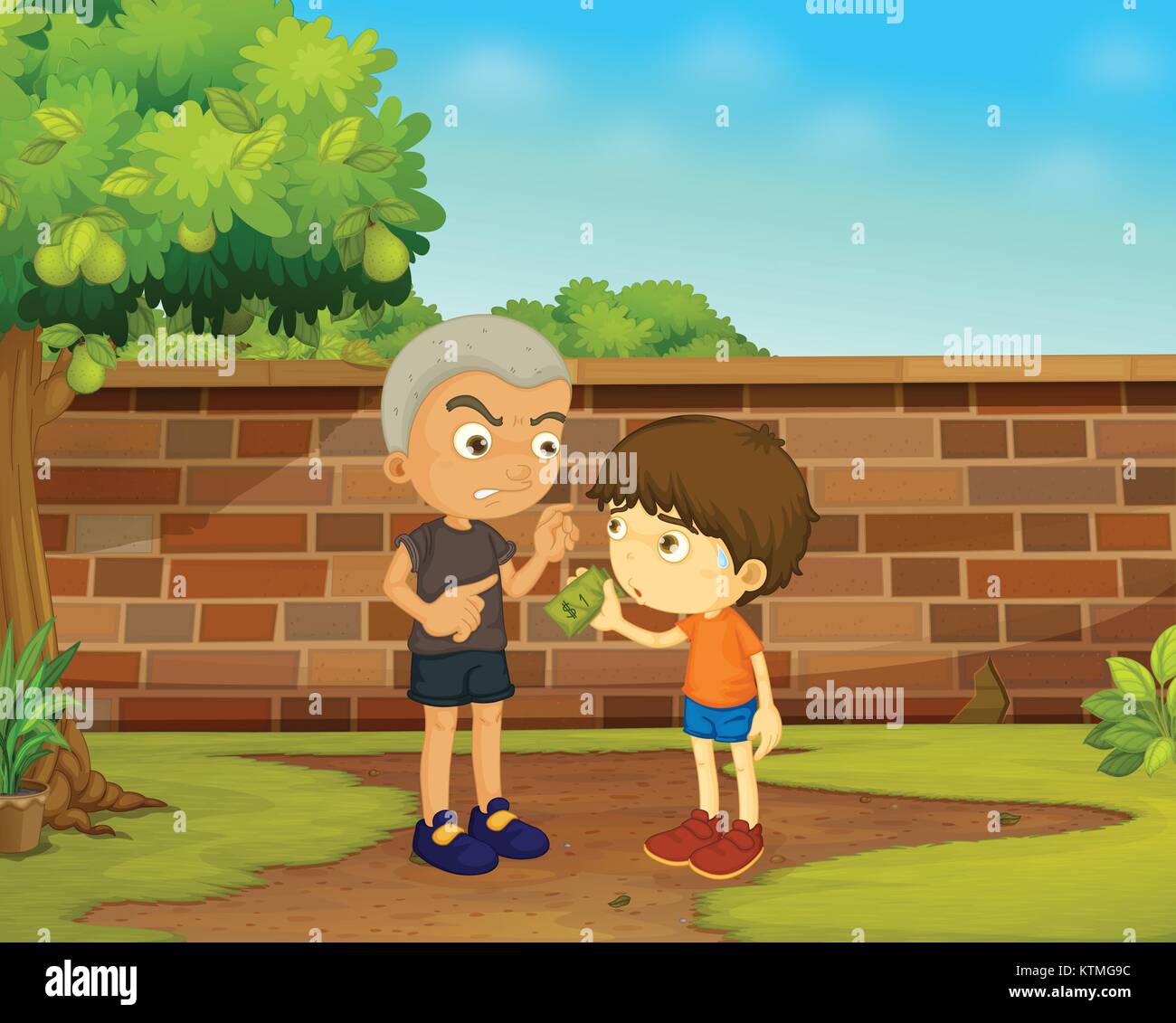 Dad of a boy. Boy in the street рисунок для детей.