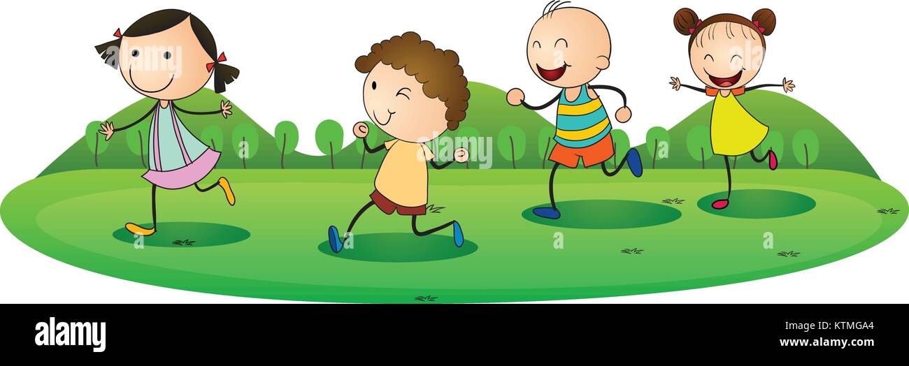 illustration of kids on a white background Stock Vector Image & Art - Alamy