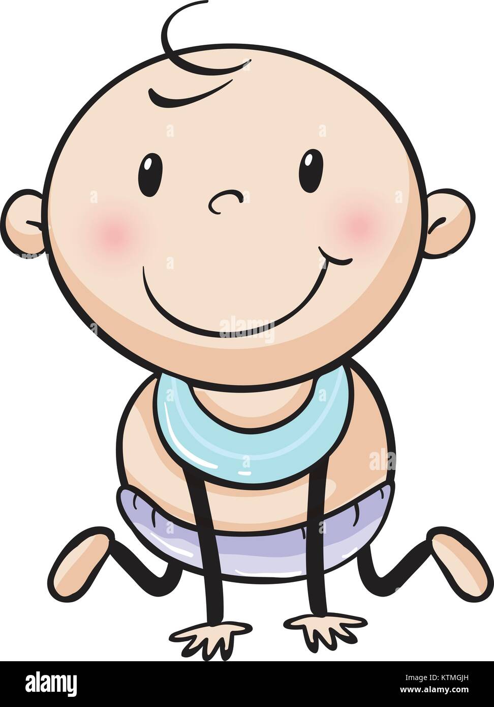 illustrtion of a baby on a white background Stock Vector Image & Art ...