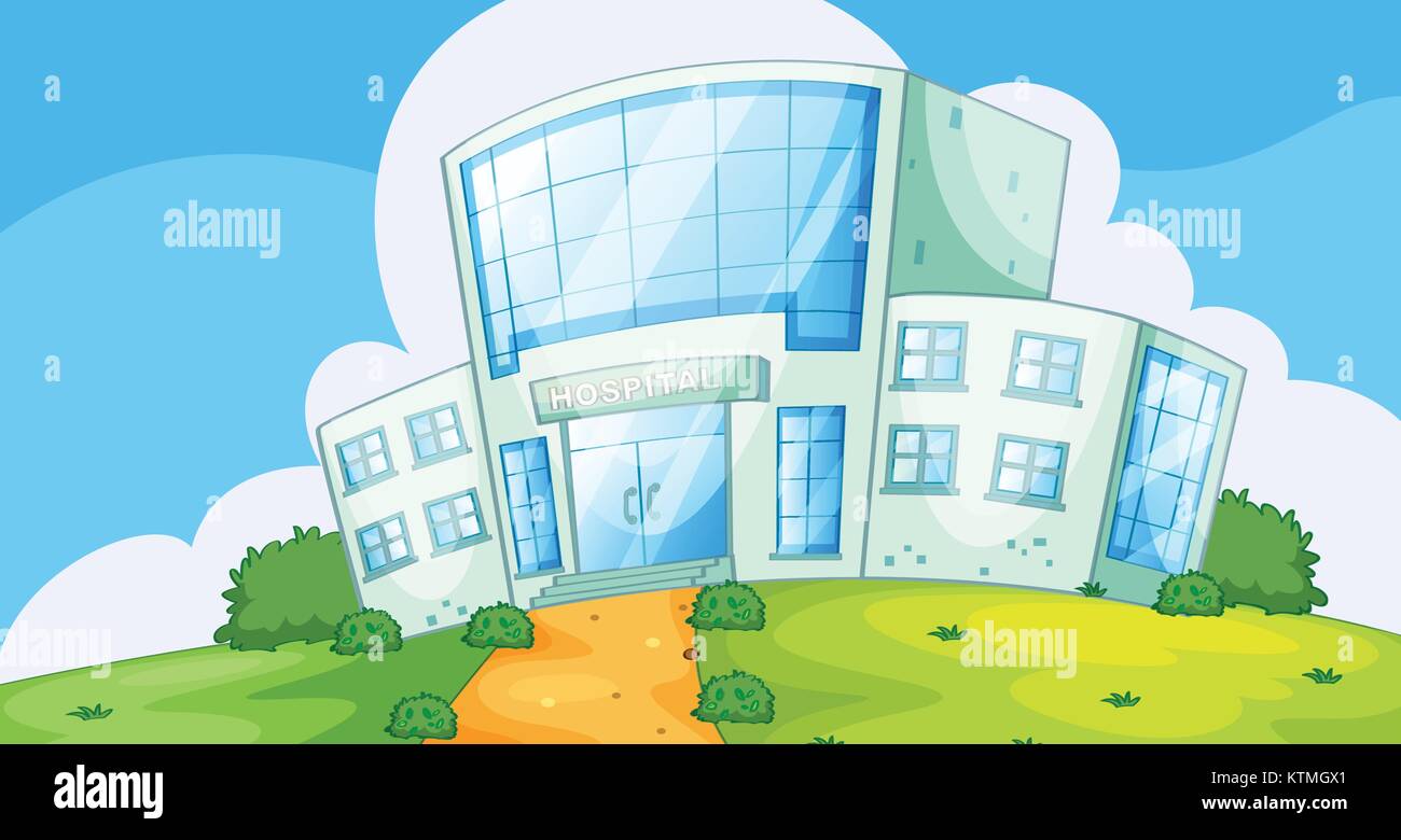 illustration of a modern hospital Stock Vector Image & Art - Alamy