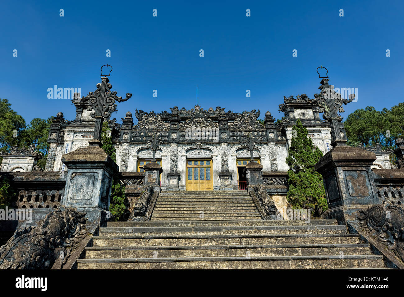 Khai Dinh Imperial Tomb entrance in Hue, Vietnam Stock Photo