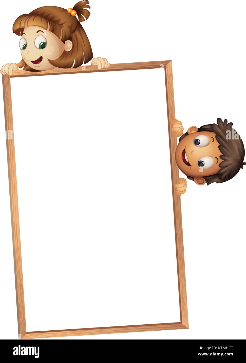 illustration of a kids showing board on a white background Stock Vector ...