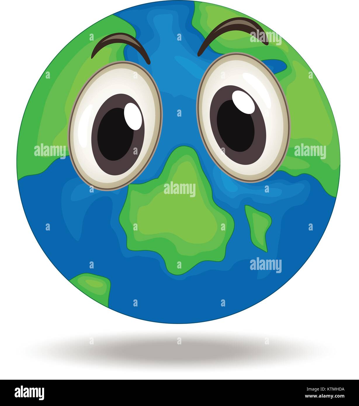 illustration of earth planet on a white background Stock Vector Image ...
