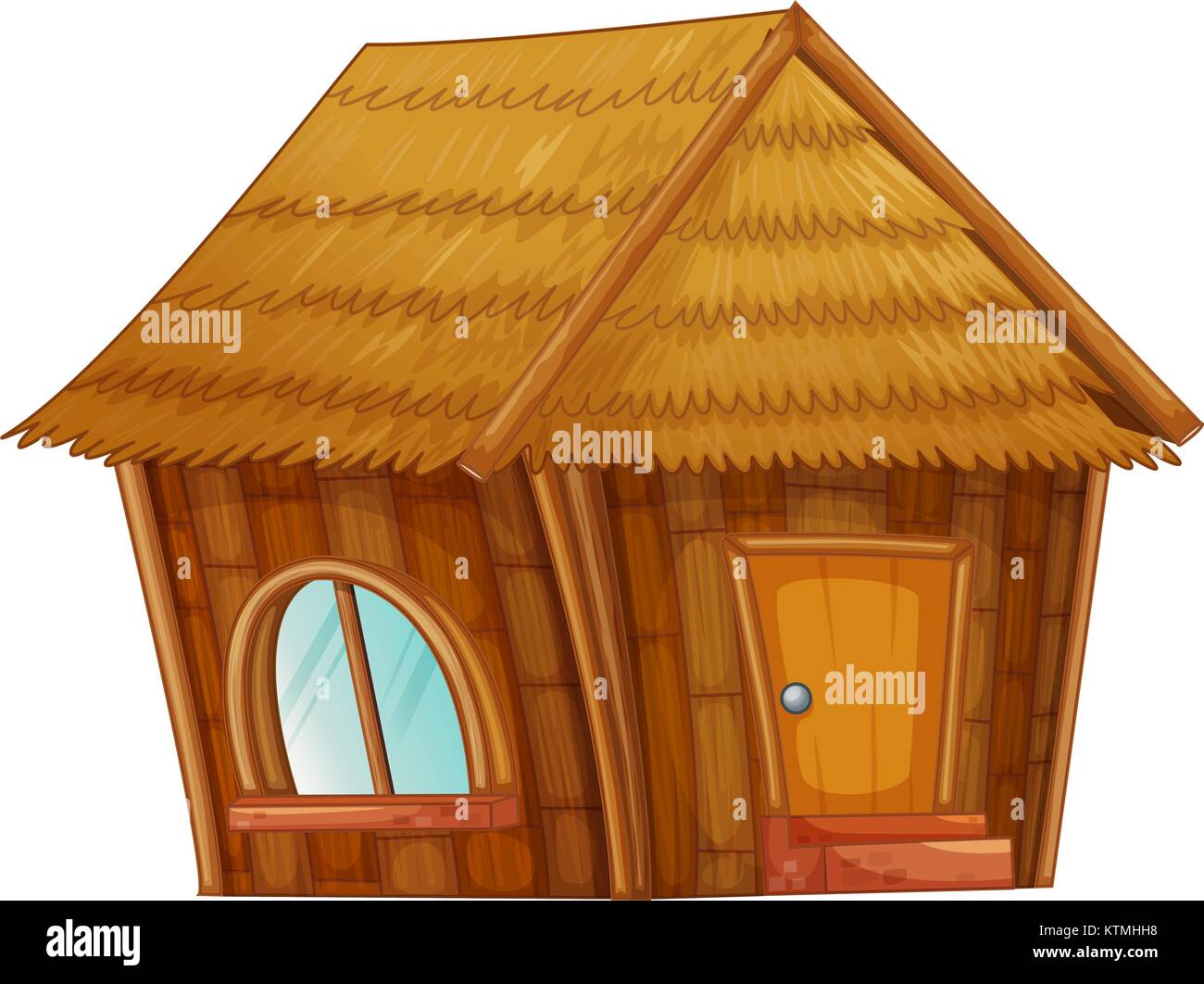 Illustration of a wooden hut Stock Vector Image & Art - Alamy