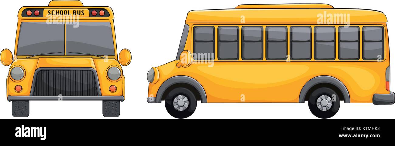 Illustration Of School Bus On A White Background Stock Vector Image ...