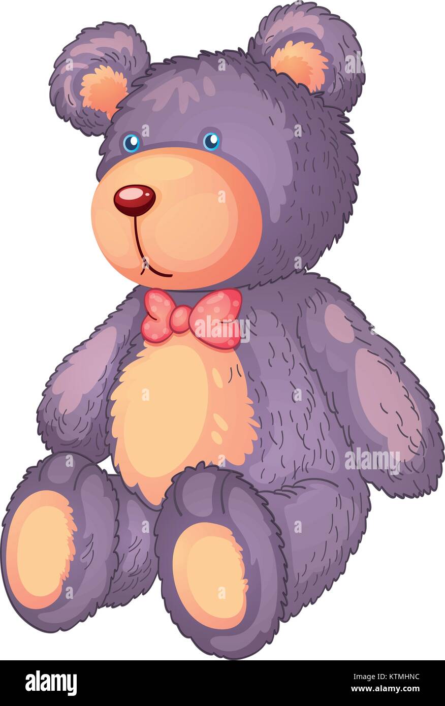 illustration of a teddy bear on a white background Stock Vector Image ...