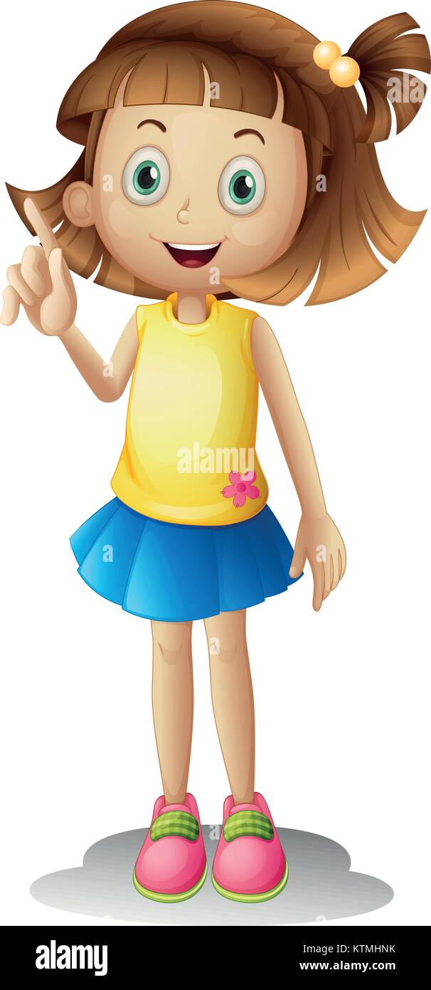 illustration of a girl on a white background Stock Vector Image & Art ...