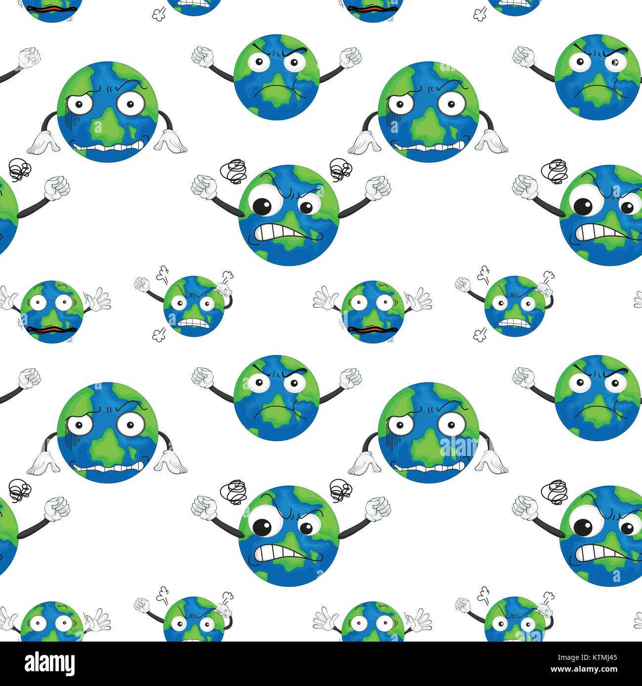 illustration of a earth planet on a white background Stock Vector Image ...