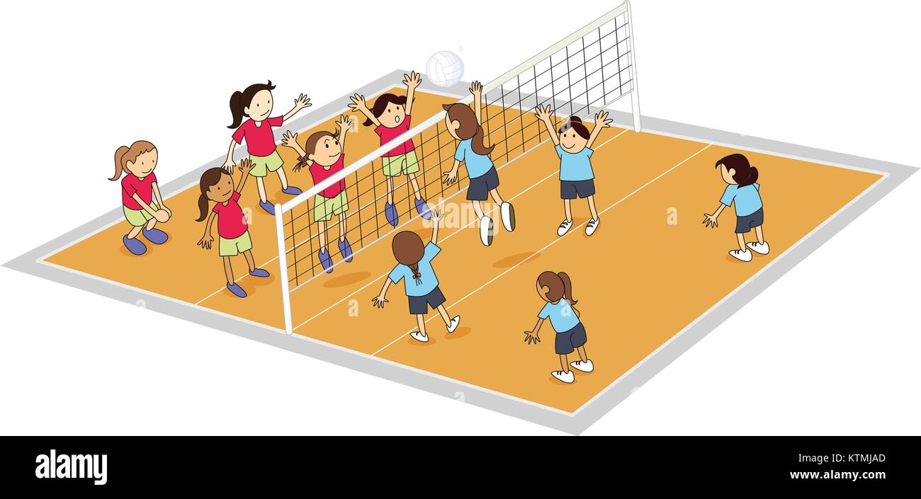 Page 2 Volley Ball Cartoon Illustration High Resolution Stock Photography And Images Alamy