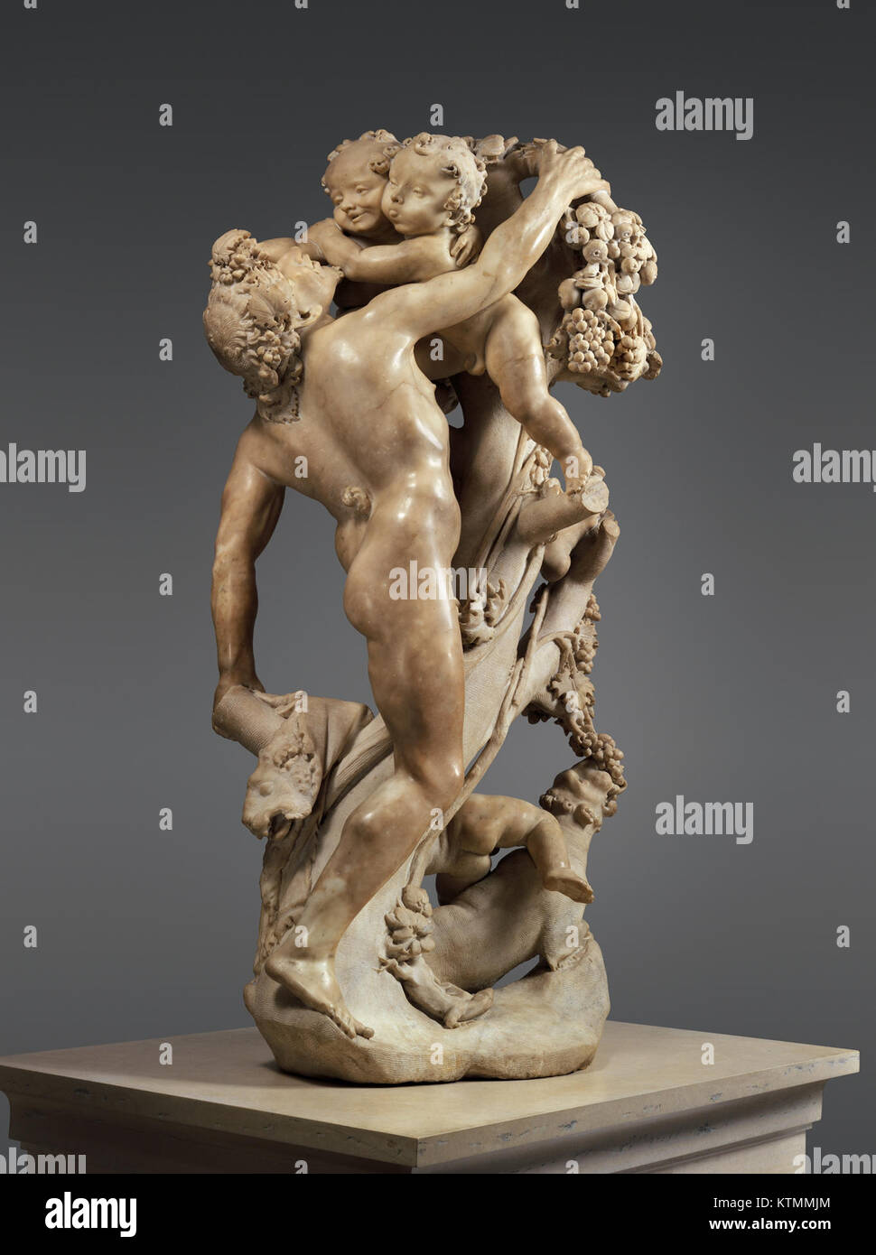 Bacchanal, a scene depicting a faun teased by children, capturing a ...