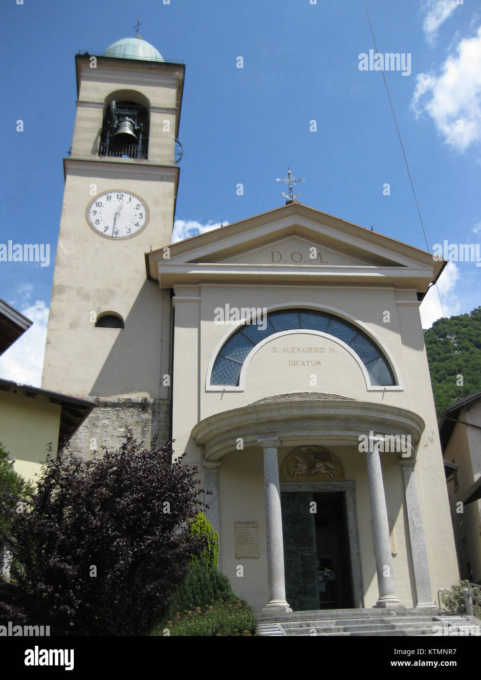 Barzio chiesa Sant Alessandro Stock Photo