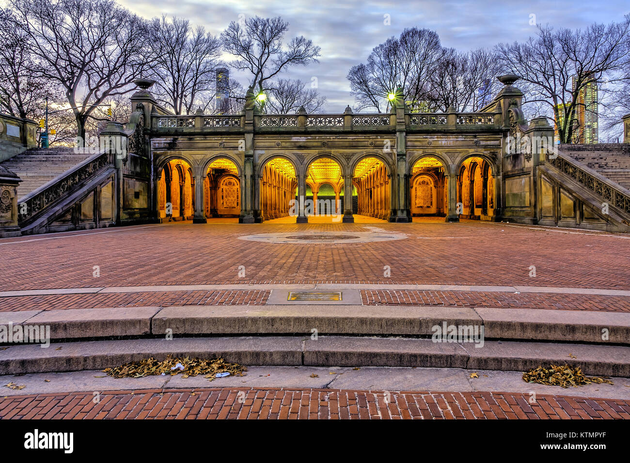 Bethesda Terrace Arch Bridge in Central Park, New York Cit…