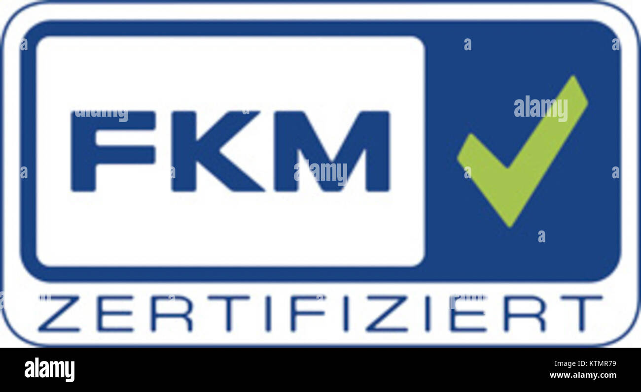 FKM Logo mit Kontur zertifiziert RGB rz 300 Stock Photo