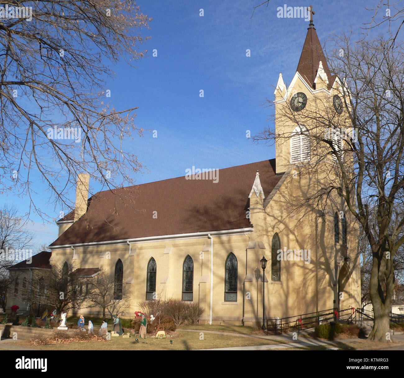 Assumption Church (Dwight, Nebraska) from SW 1 Stock Photo Alamy