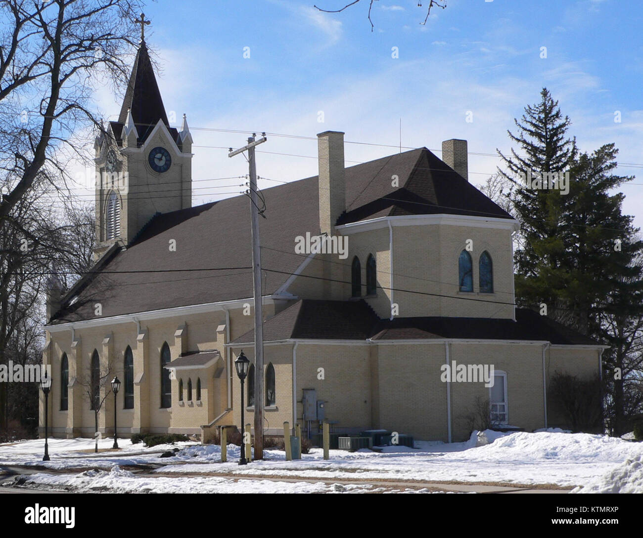 Assumption Church (Dwight, Nebraska) from NE 1 Stock Photo Alamy