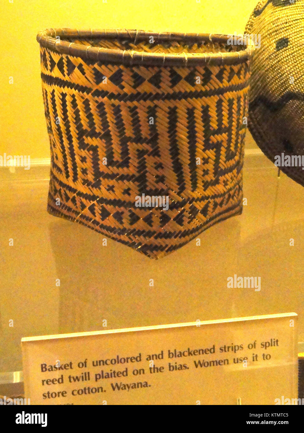 This is a Wayana split reed basket from the American Museum of Natural ...
