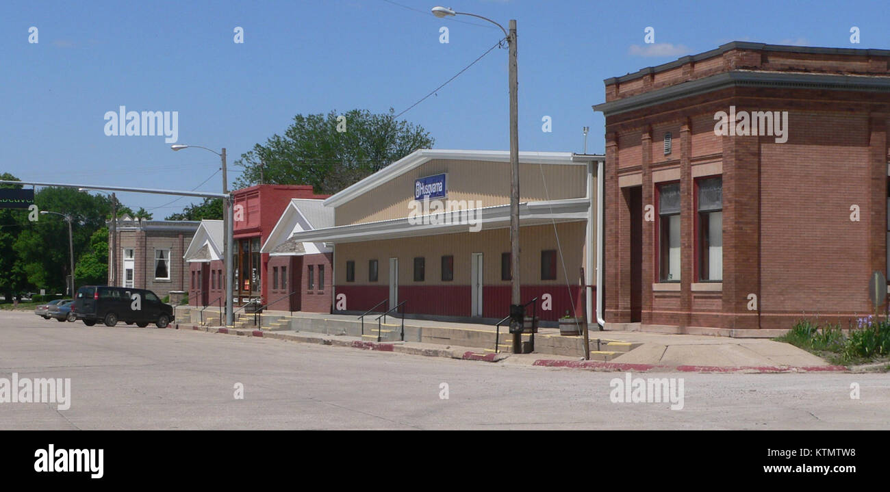 Beaver Crossing, Nebraska downtown 2 Stock Photo Alamy