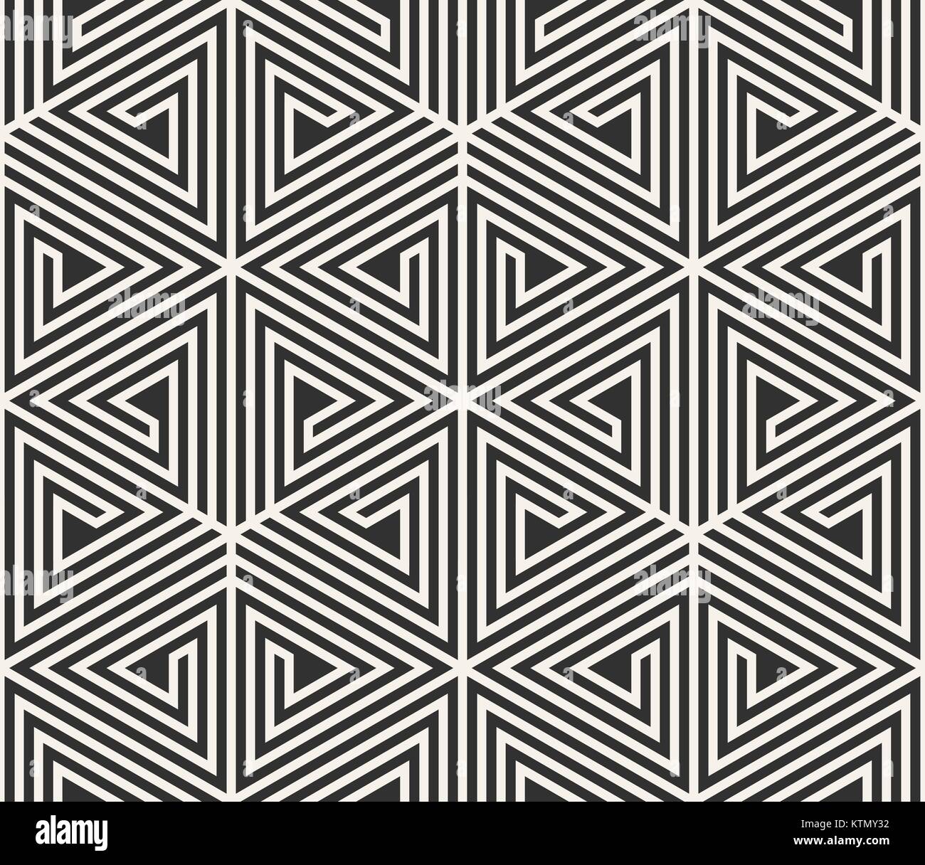 Vector seamless lines pattern. Modern stylish triangle shapes texture ...