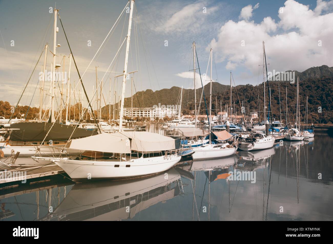 Perdana Quay Is A Modern Swank Complex Located In Telaga Harbour Park Of Pantai Kok Area Langkawi Island In Malaysia Stock Photo Alamy