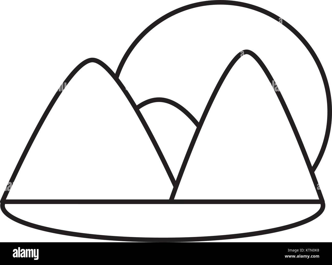 mountains and sun icon Stock Vector Image & Art - Alamy