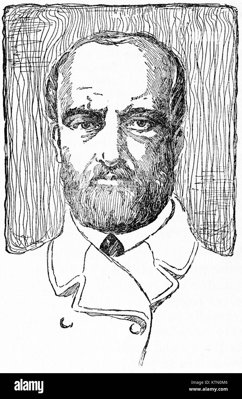 Engraving of Guiseppi Mazzini (1805-1872) Italian nationalist leader. From an original engraving in the Historian's History of the World, 1908 Stock Photo