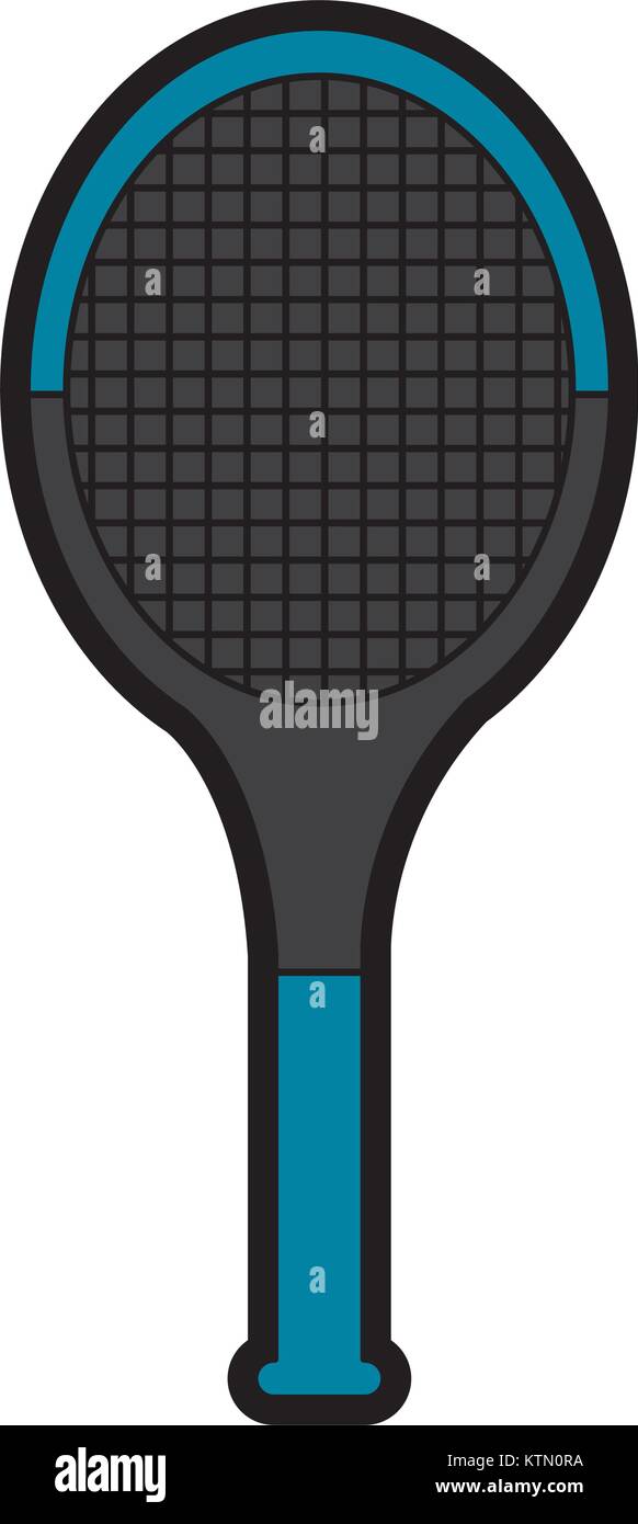 racket sport tennis equipment object vector illustration Stock Vector ...