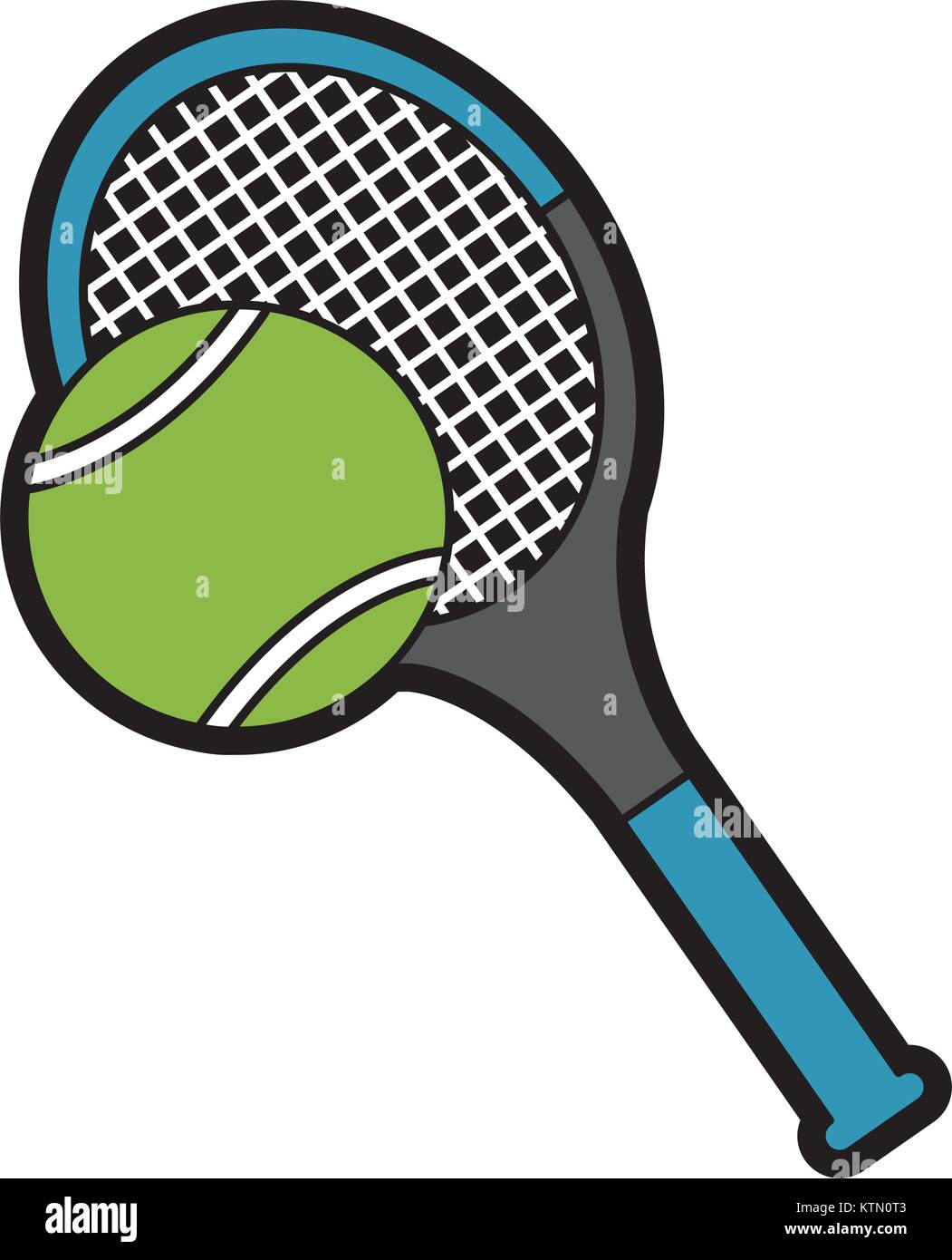 tennis racket and ball equipment sport vector illustration Stock Vector ...