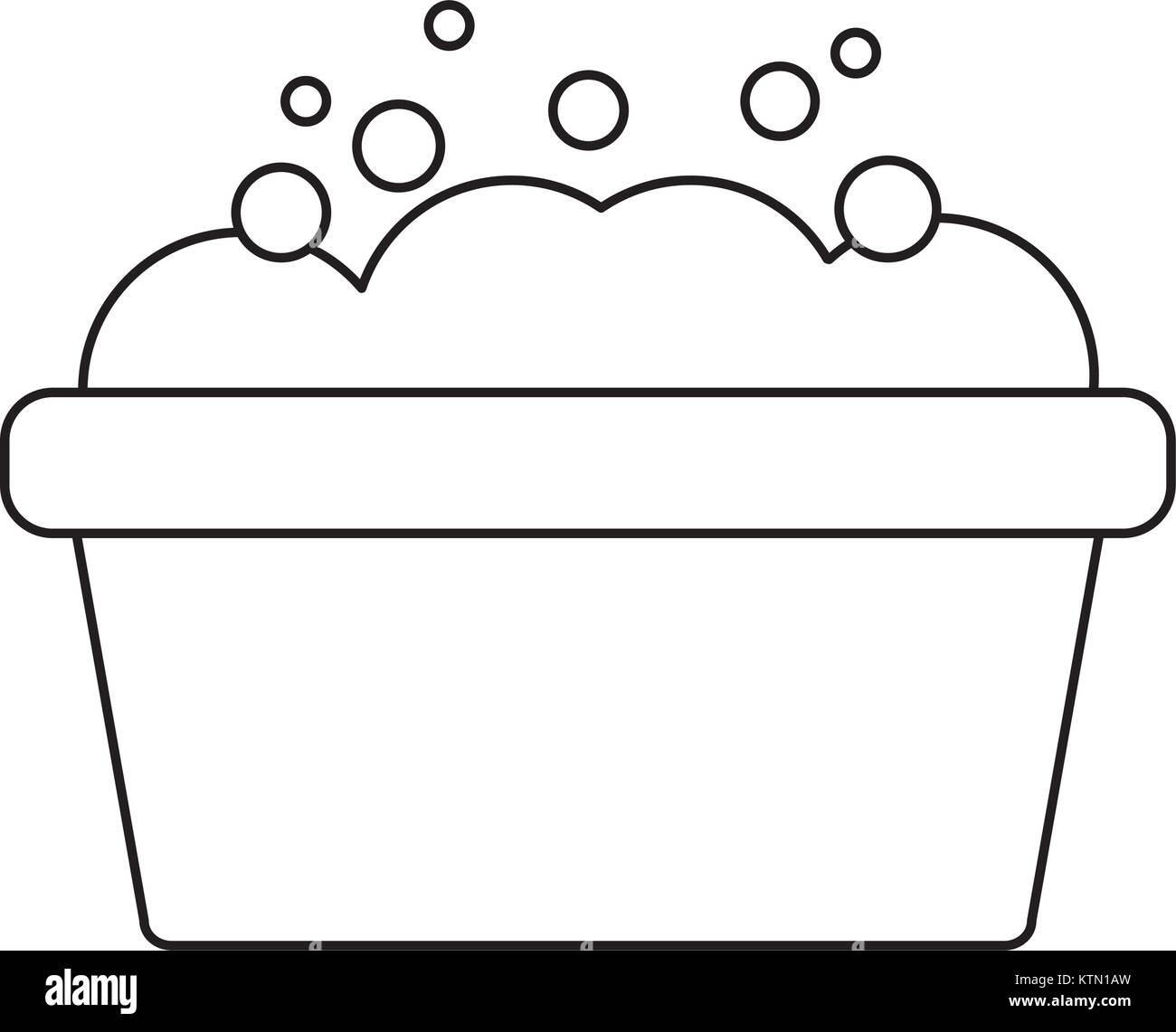 bathtub with foam icon image vector illustration design Stock Vector