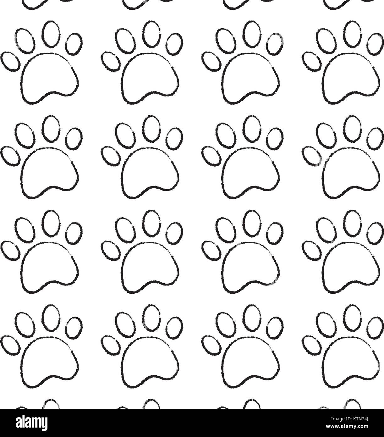 pet paw animal seamless pattern vector illustration Stock Vector Image ...