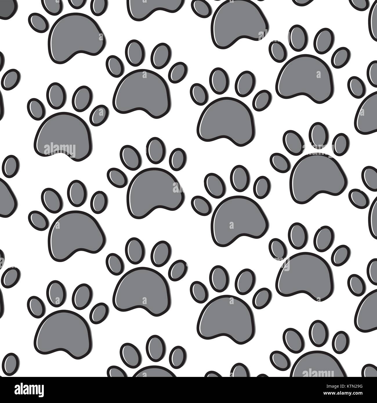 pet paw animal seamless pattern vector illustration Stock Vector Image ...