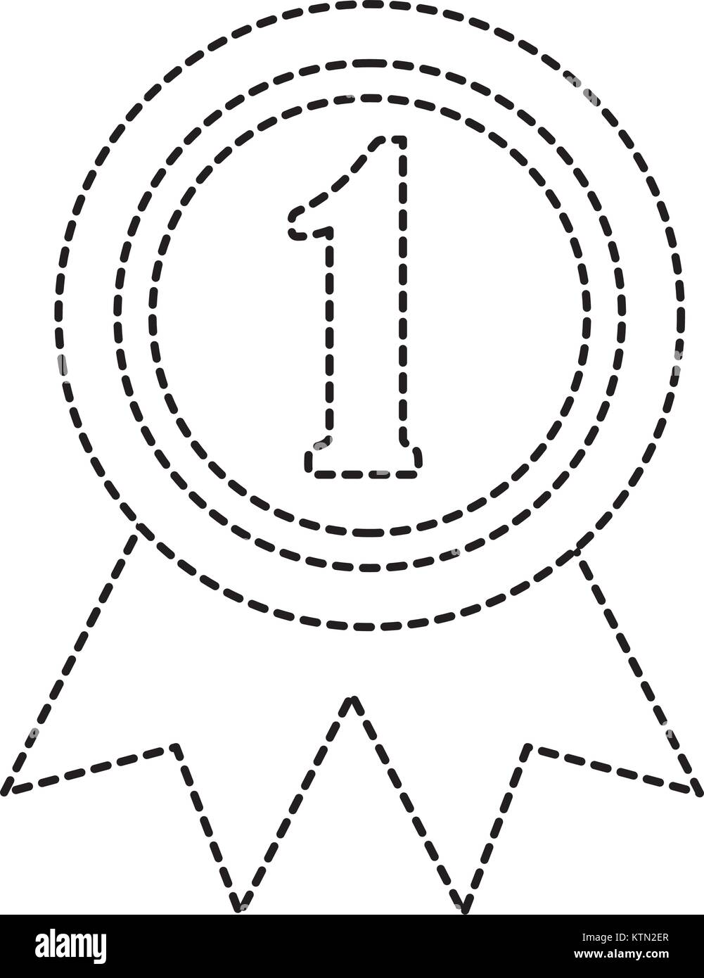 award rosette number one competition vector illustration Stock Vector ...