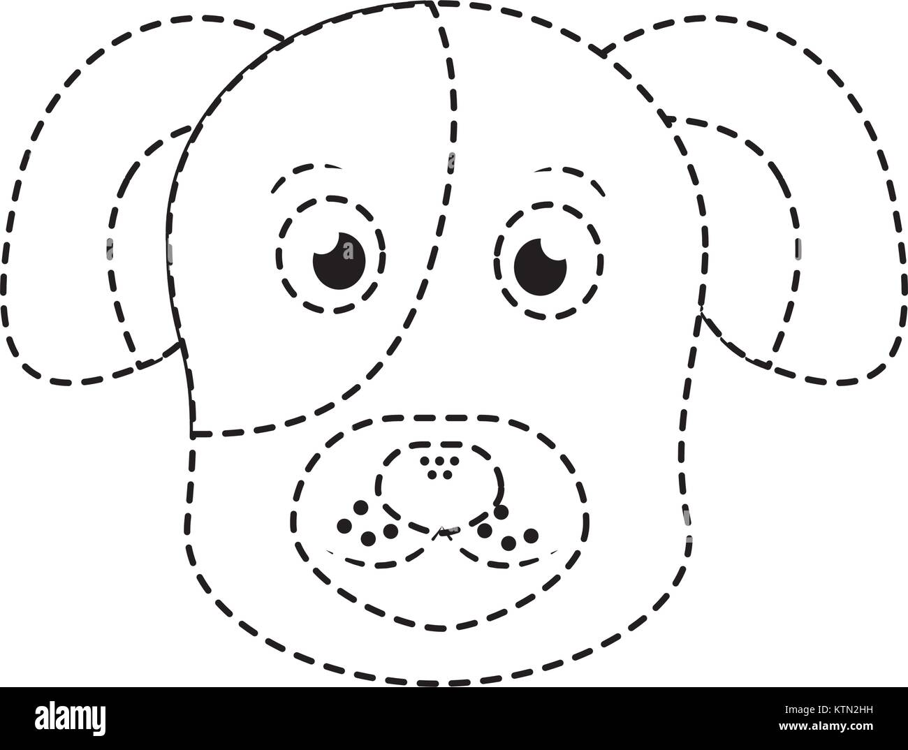 cartoon dog head pet animal icon vector illustration Stock Vector Image ...