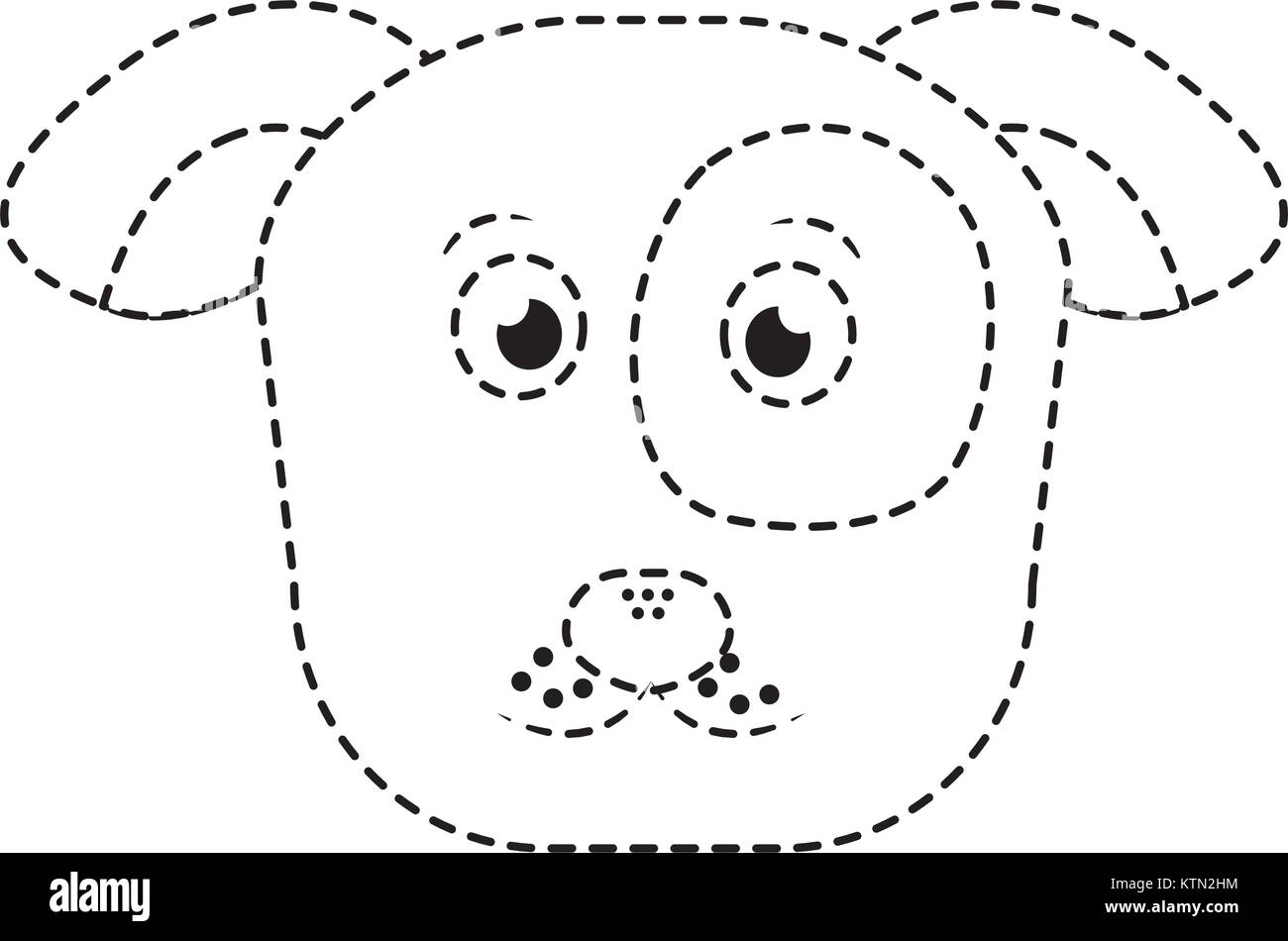 cartoon dog head pet animal icon vector illustration Stock Vector Image ...