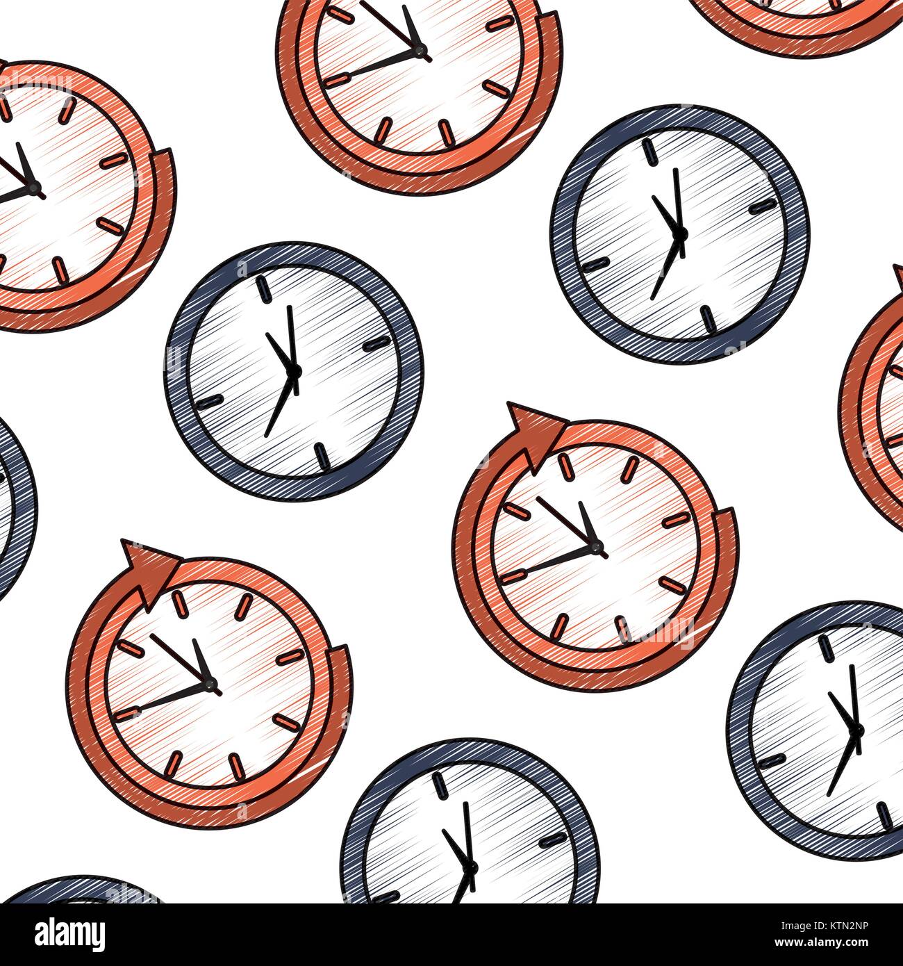 business clock management around service seamless pattern vector ...