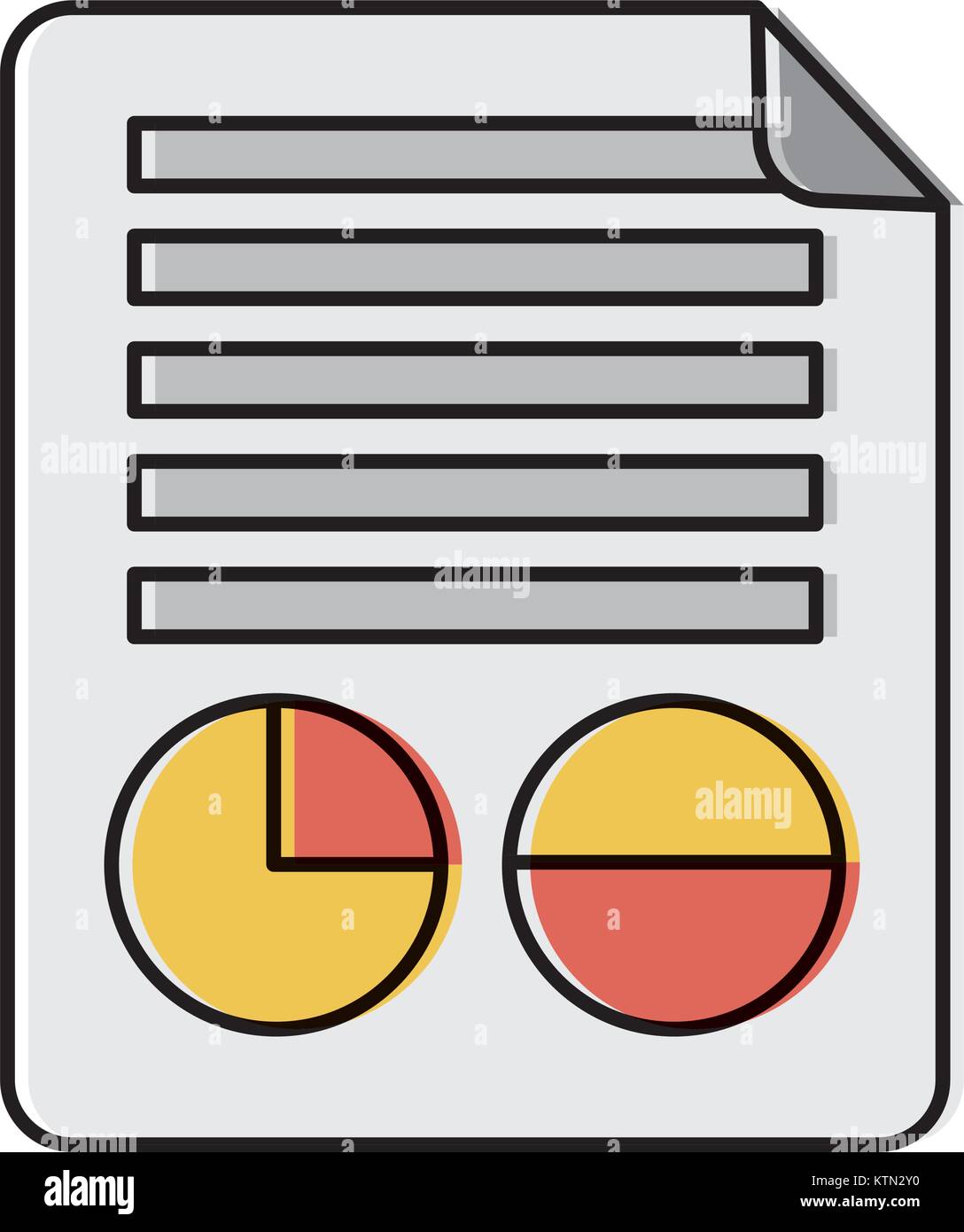 Reportdocument Graphics document report presentation diagram financial vector illustration ...