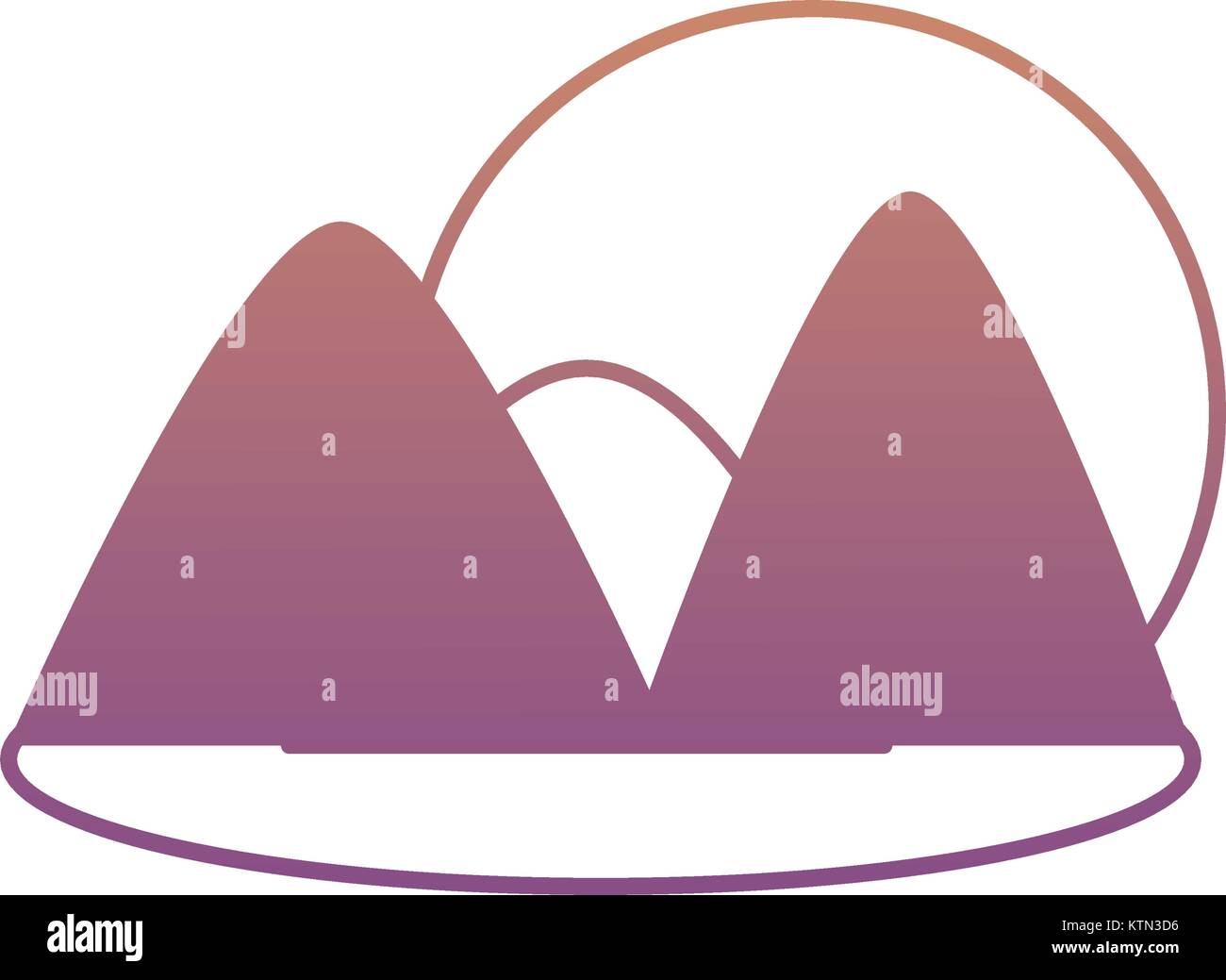 mountains and sun icon Stock Vector Image & Art - Alamy