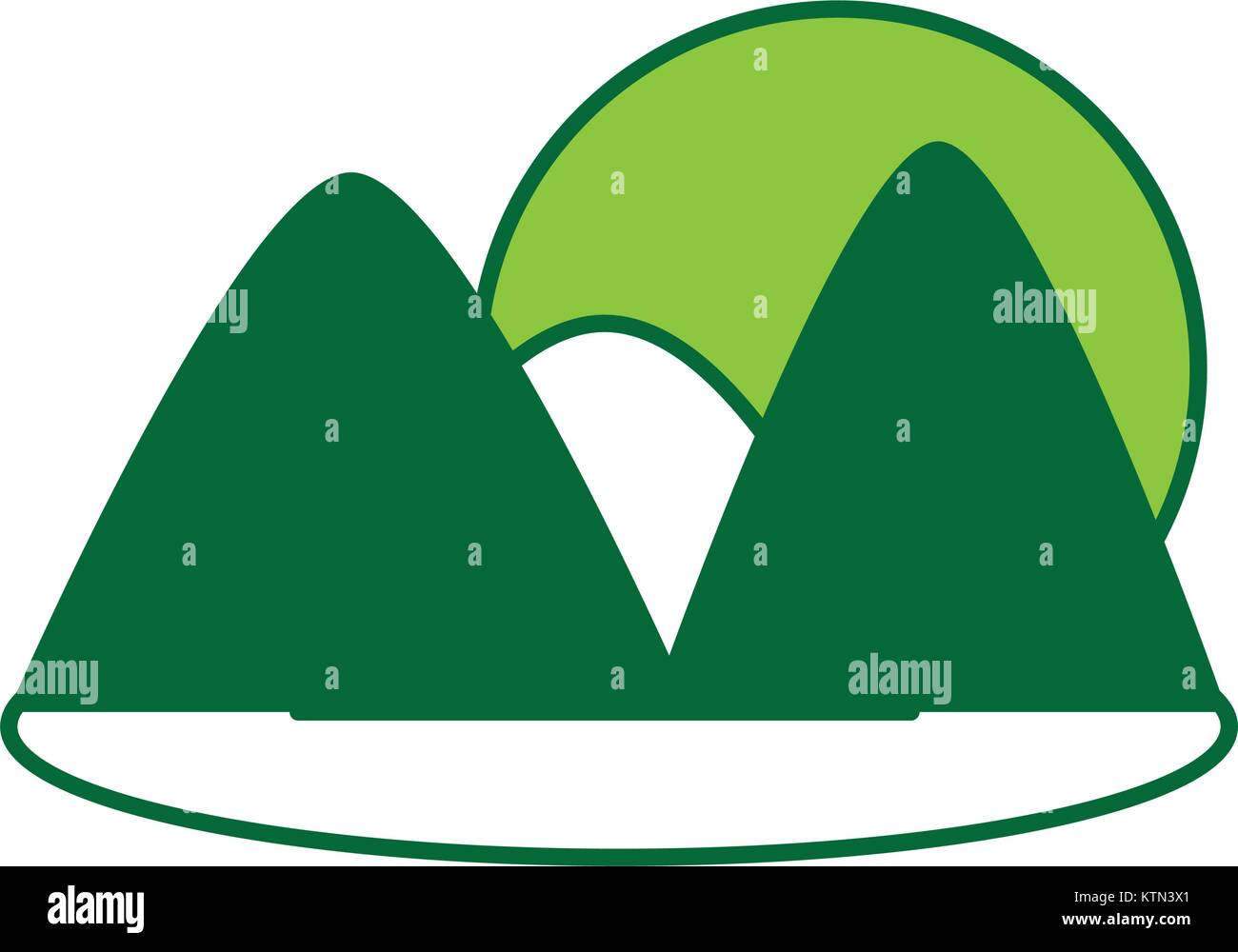 mountains and sun icon Stock Vector Image & Art - Alamy