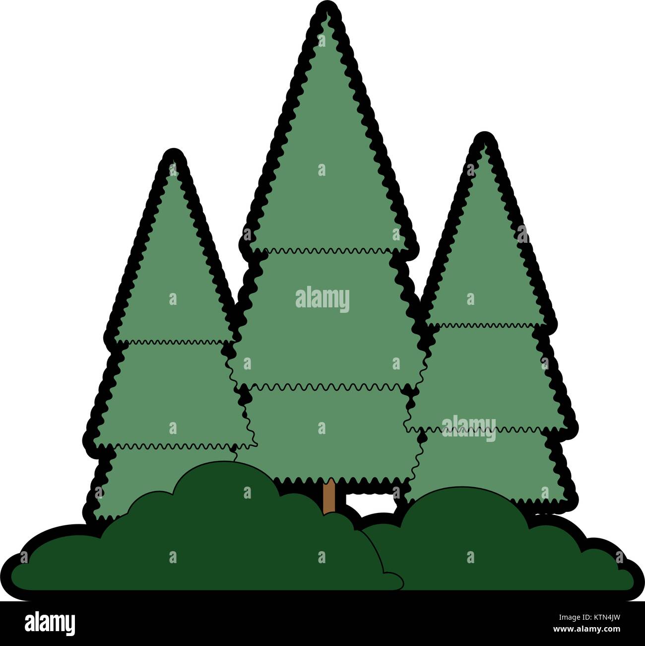 pine forest scene icon vector illustration design Stock Vector Image ...
