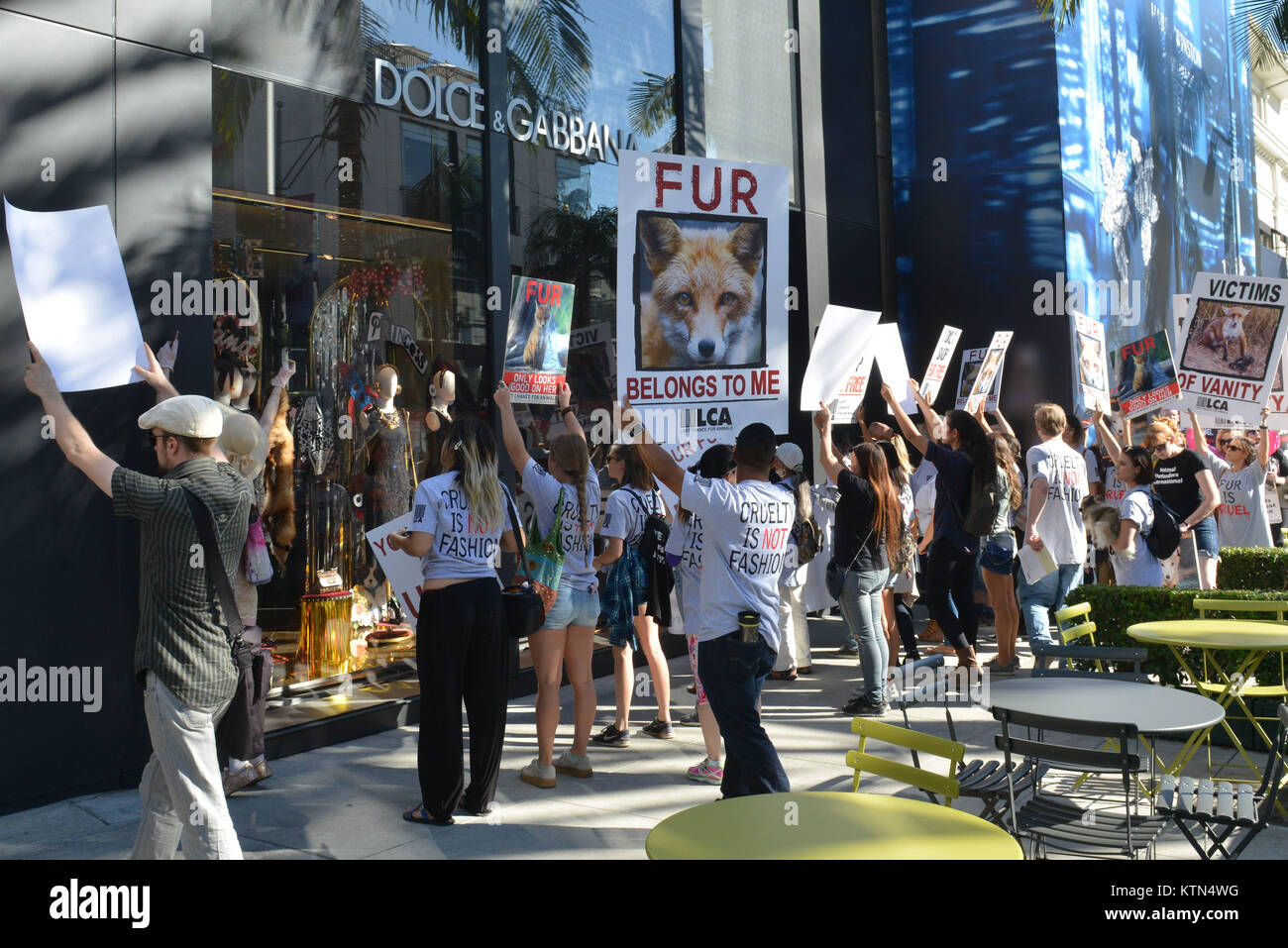 Mena Suvari marches in an anti-fur protest during 'Fur-Free Friday