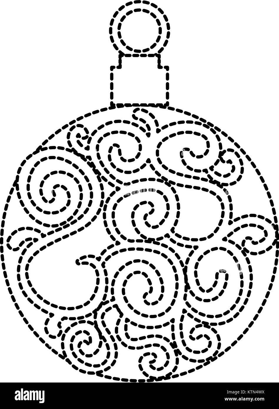 christmas ball hanging icon vector illustration design Stock Vector ...