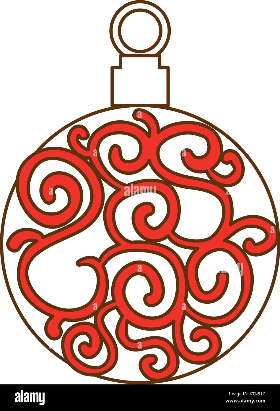 christmas ball hanging icon vector illustration design Stock Vector ...