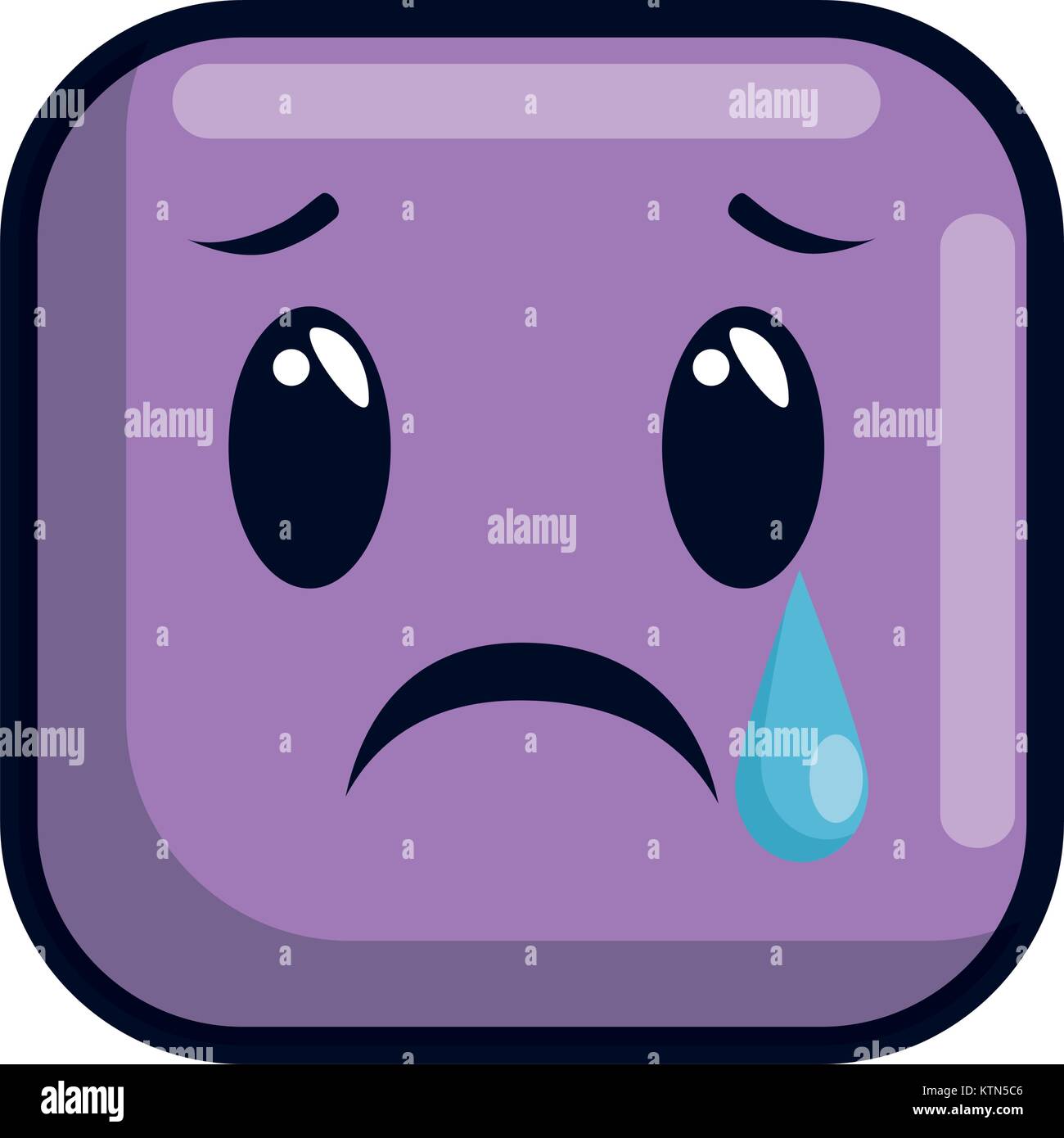 crying face emoji character vector illustration design Stock Vector ...