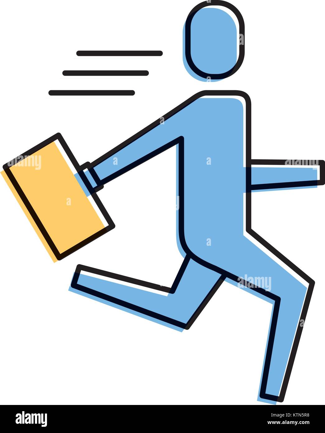 businessman running with briefcase success Stock Vector Image & Art - Alamy