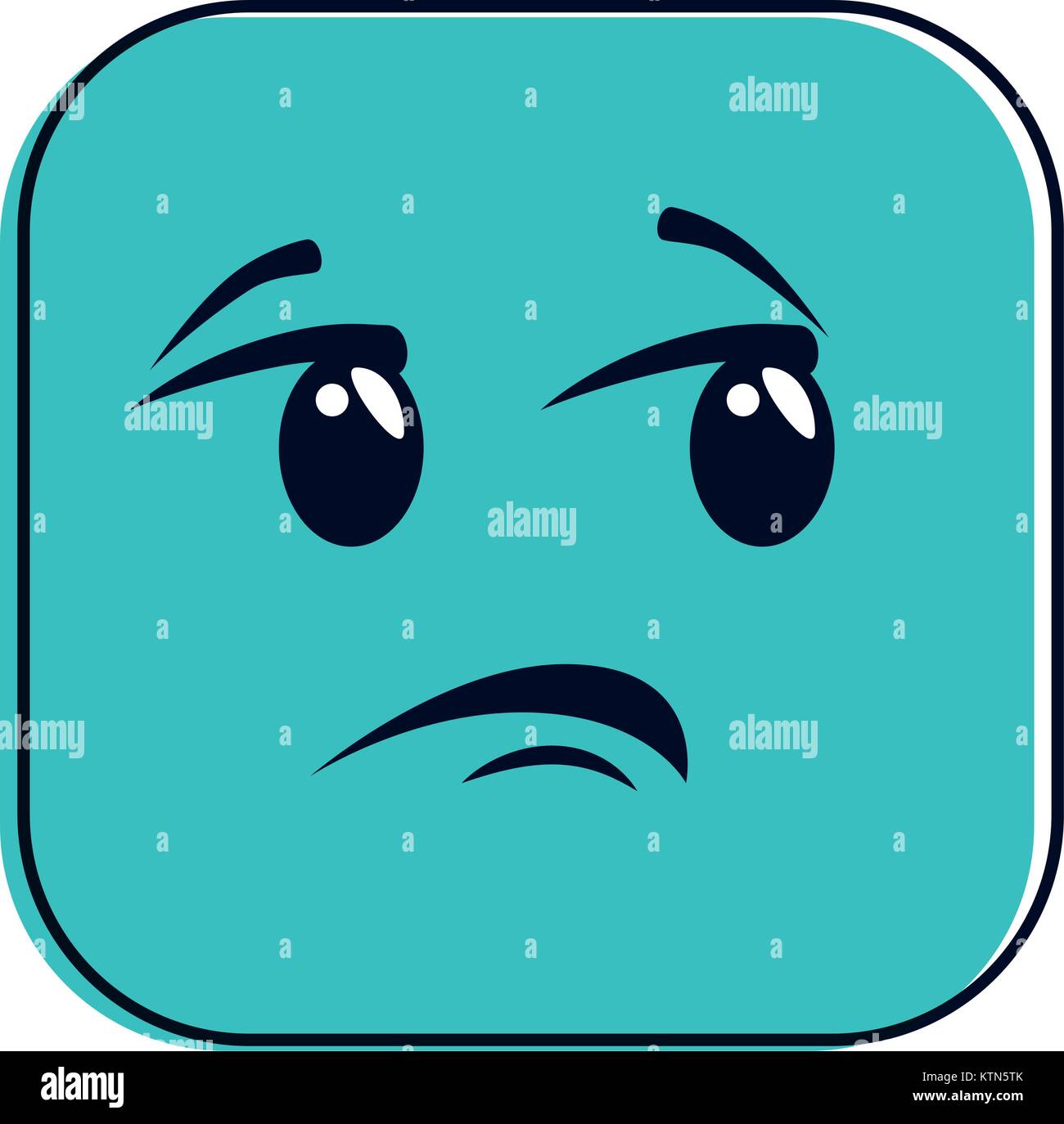 terrified face emoji character vector illustration design Stock Vector ...