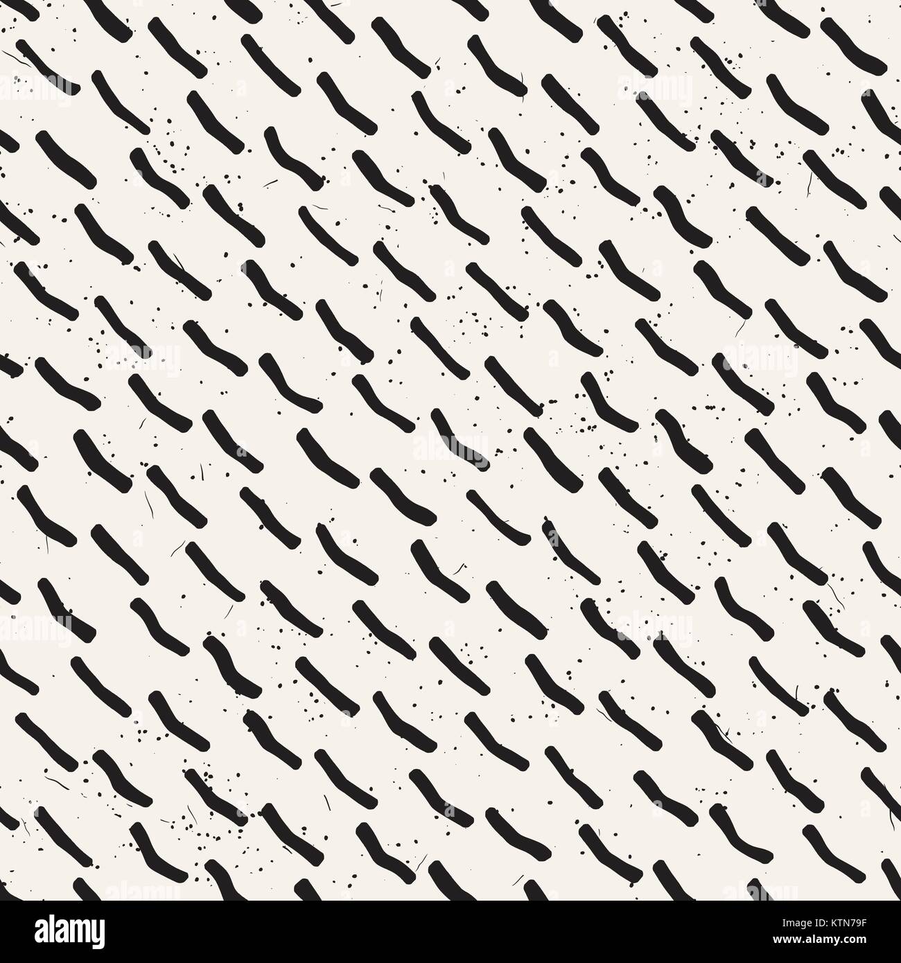 Seamless pattern with hand drawn brush strokes. Ink doodle grunge ...