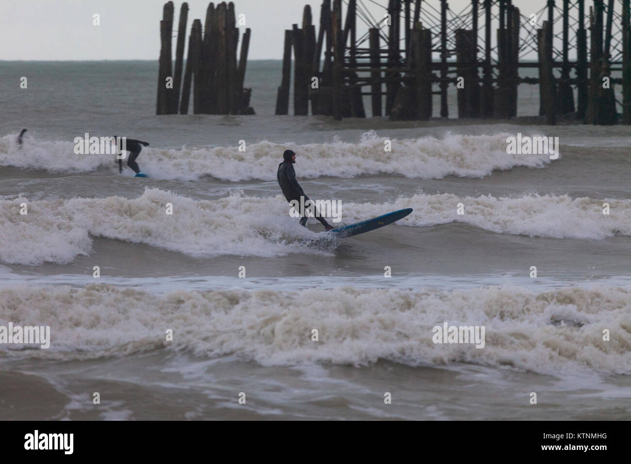 Hastings, East Sussex, UK. 27th December 2017. Heavy downpour of rain