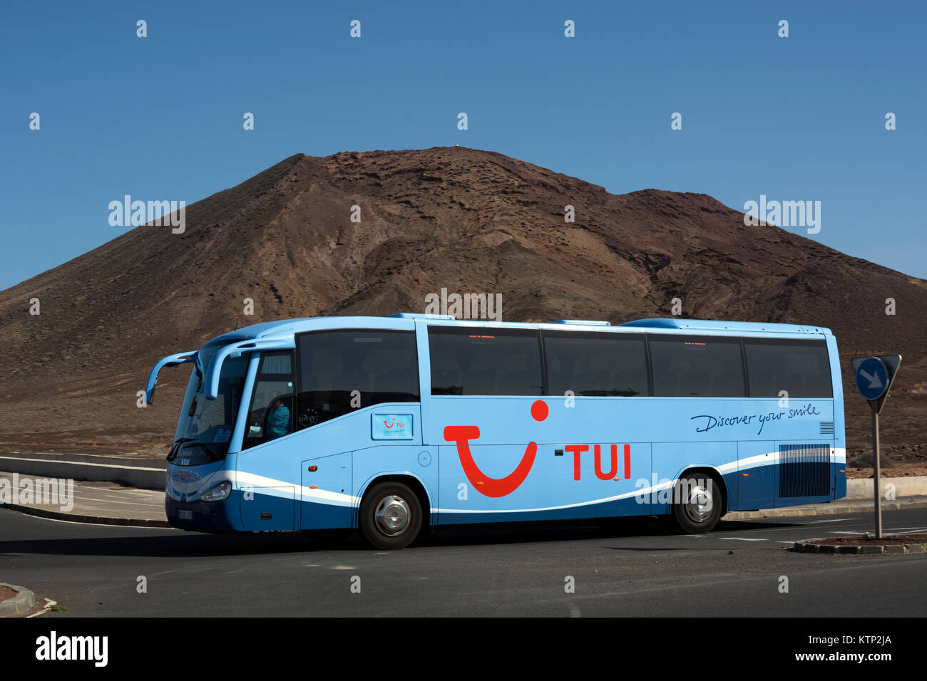 A Tui Coach Near Playa Blanca Lanzarote Canary Islands