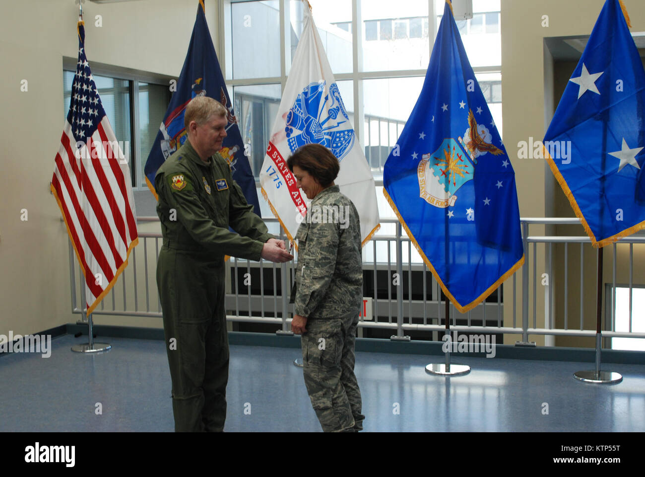 LATHAM- New York Air National Guard Lt. Col. Maureen Murphy with Major ...