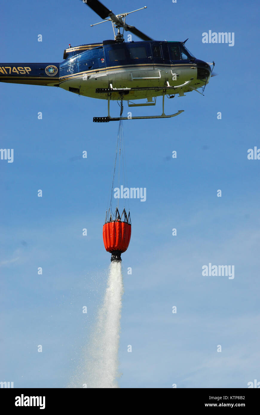 ROUND LAKE, N.Y. A New York State Police Huey II helicopter drops