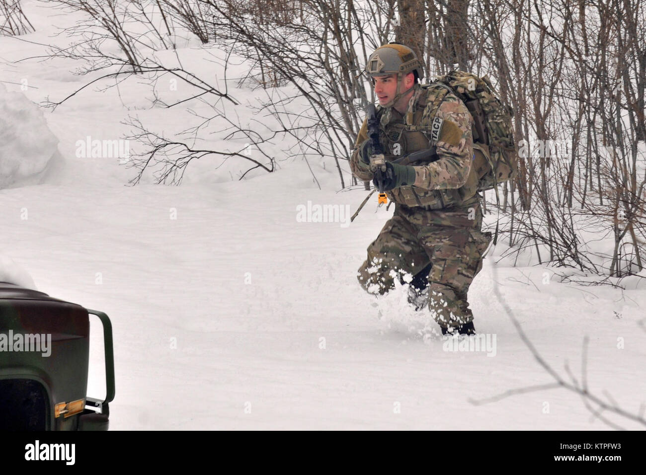 FORT DRUM, NY- Maj. Joshua Lang, a Tactical Air Control Party (TACP ...